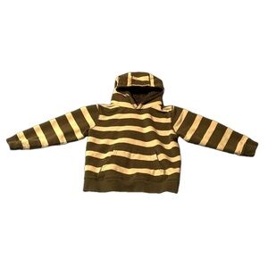 Boys Gymboree Pull Over Green and Beige Hoodie Size Small (5-6)